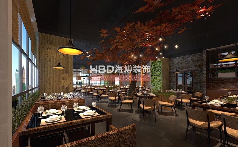 水楓林主題餐廳設(shè)計 就餐大堂設(shè)計