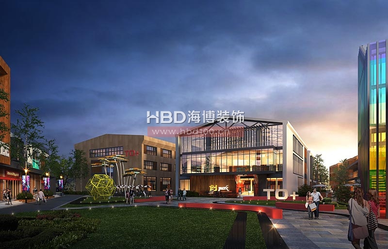 奧體創意園產業園設計 入口處設計夜景 奧體創意園產業園設計 入口處設計夜景